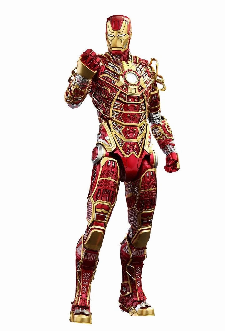 Hot toys MMS412 Marvel Ironman 3 Ironman Mark 41 Retro Armor Version 1/6 Scale Collectible Figure Cross Culture Chibi Display