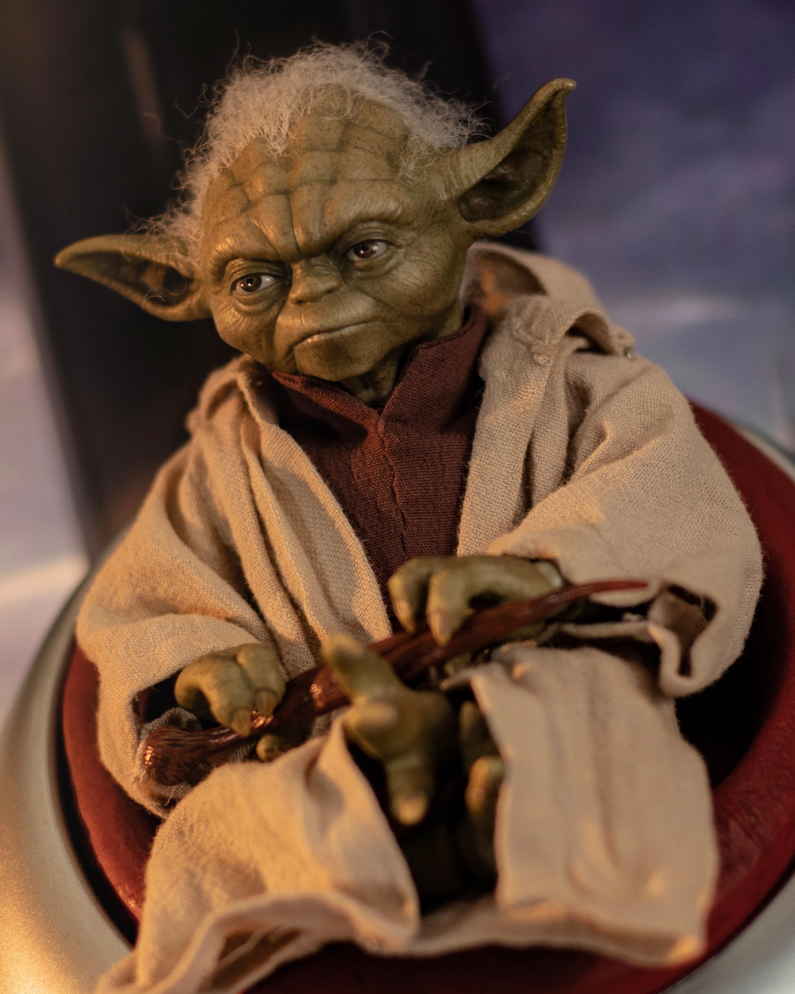 Hot toys MMS495 Star Wars Attack of the Clones Yoda Passed Down Dedicated Collector