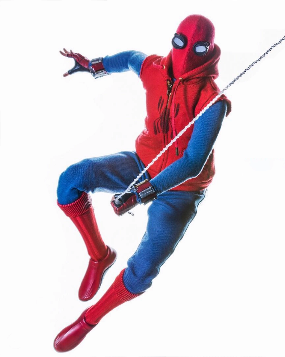 Hot toys MMS552 Spiderman Far From Home Spiderman Homemade Suit Silver Coated Asian Zen