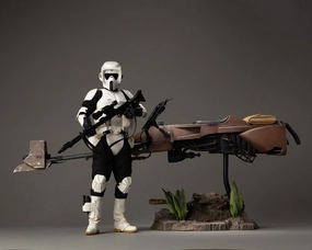 Hot toys MMS612 Star Wars Return of the Jedi Scout Trooper and Speeder Bike African Art