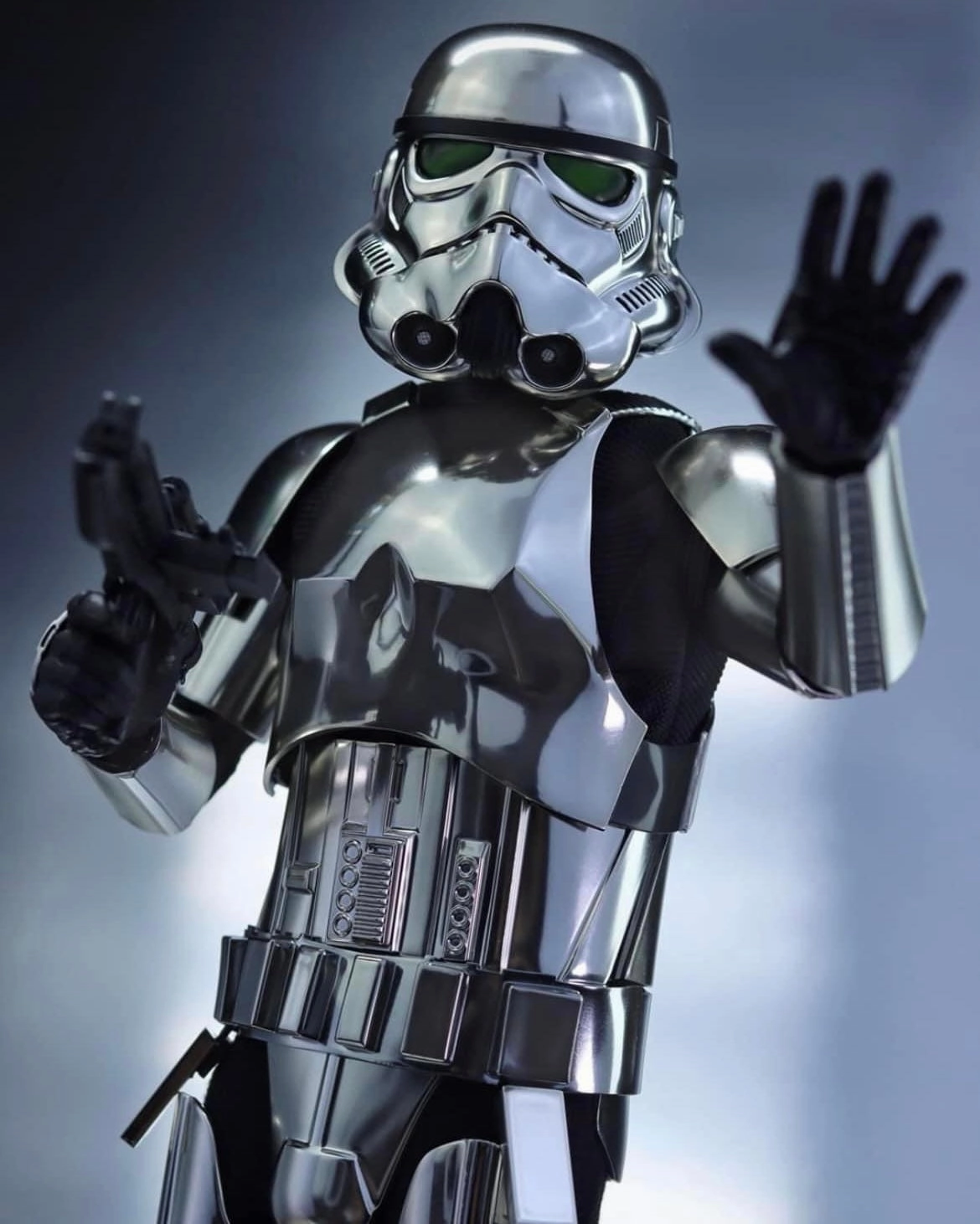 Gamer Setup Series Set Hot toys MMS615 Star Wars Stormtrooper Chrome Version(Shanghai Edition)