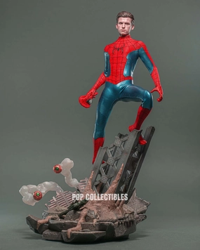 Hot Toys MMS680 Spiderman No Way Home Spiderman New Red and Blue Suit Deluxe Edition 1/6 Scale Collectible Figure Collecting Community Literary Figure