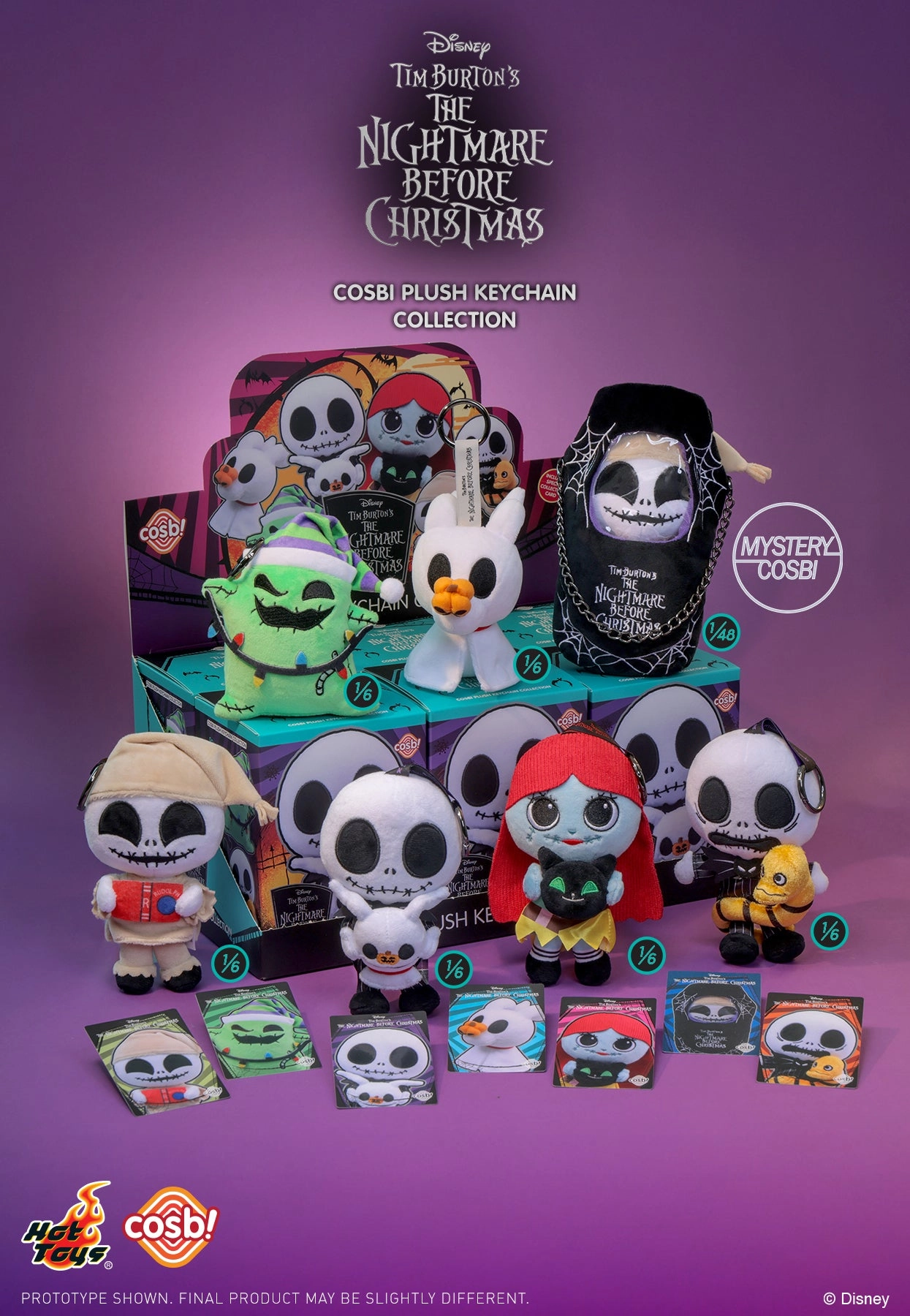 Hot Toys PPLU073N The Nightmare Before Christmas Cosbi Plush Keychain Collection Limited Product