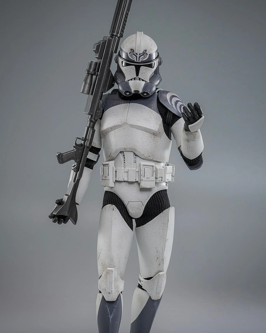 Hot Toys TMS142 Star Wars: The Clone Wars 1/6th scale 104th Battalion Wolfpack Clone Trooper Collectible Figure Beginner Friendly Art Model