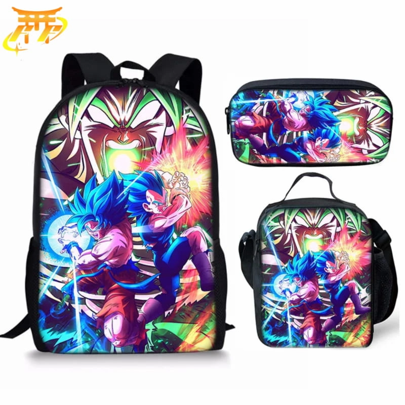 Creative Flow Trend Glow Cartable avec Trousse et Sacoche Goku x Vegeta VS Broly - Dragon Ball Z?