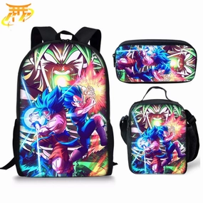 Creative Flow Trend Glow Cartable avec Trousse et Sacoche Goku x Vegeta VS Broly - Dragon Ball Z?