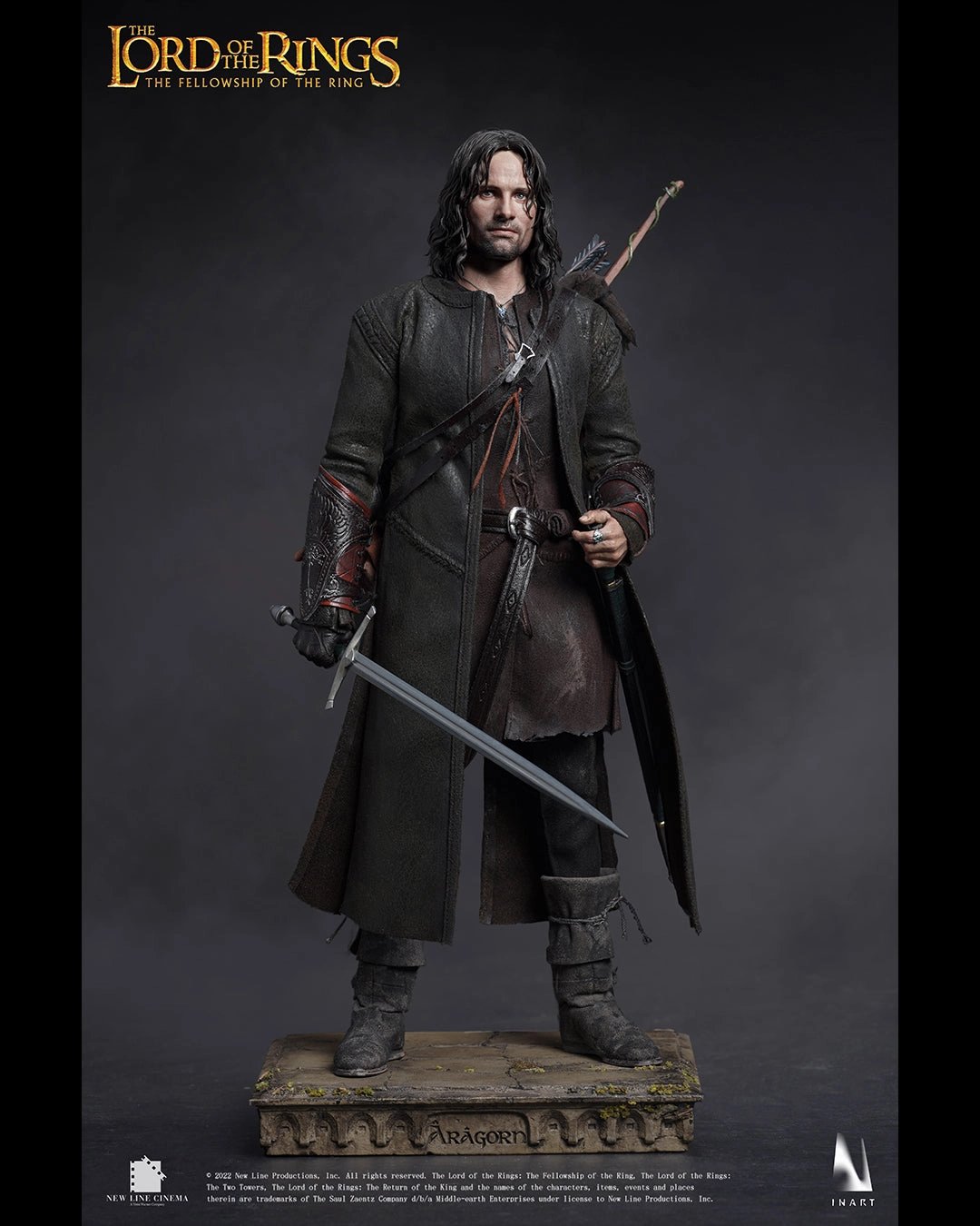 Vinyl Figure Premium Decor INART The Lord Of The Rings The Fellowship Of The Ring Aragorn 1/6th Scale Collectible Figure Standard Edition (Sculpted Hair)