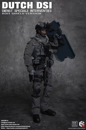Action Article Historical Figure 1:6 Dutch DSI Dienst Speciale Interventies Roit Shield Version Action Figure