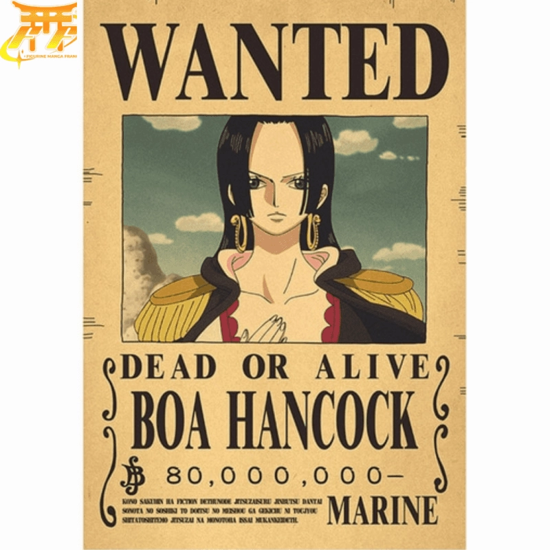 Poster Wanted Boa Hancock - One Piece? Galaxy Types Aid Give