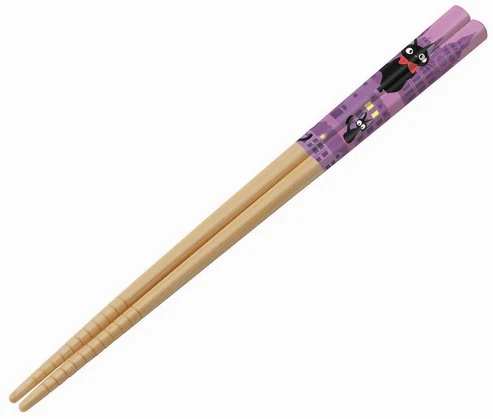 Kiki's Delivery Service: Jiji Purple Bamboo Chopsticks Biodegradable material Fantasy Hobby