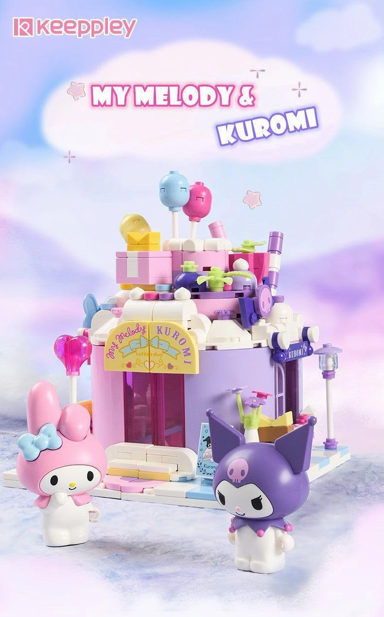 Kuppy My Melody & Kuromi Dual House Building Blocks Set Movie Goods