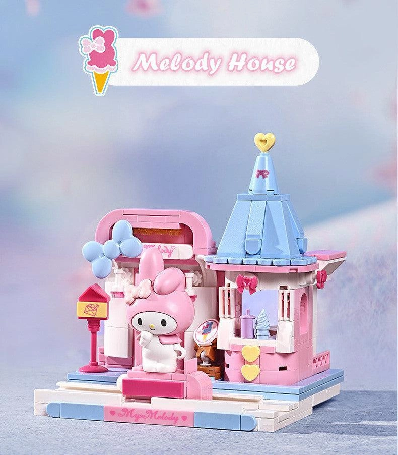 Coastal Decor Robot Display Kuppy My Melody Ice-cream House Building Blocks Set