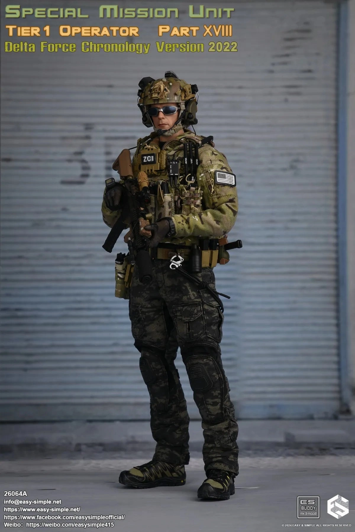 Miniature Showcase Superhero Collectible 1:6 Tier 1 Operator Part XVIII Delta Force Chronology 2022 Action Figure (Version A)