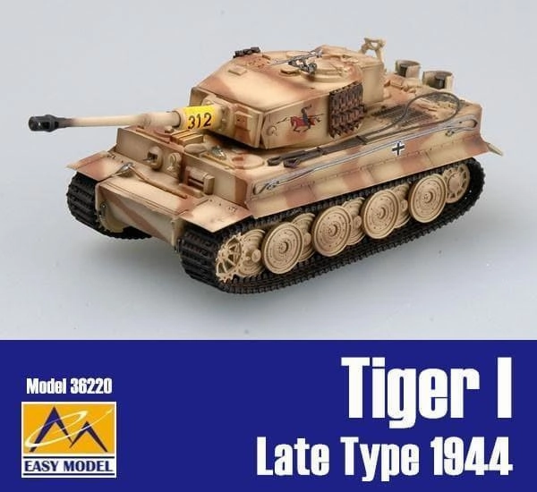 1:72 Tiger I Late Type 1944 Schwere Pz.Abt.505 Tiger 312 Tank Action Statue Gaming Creation