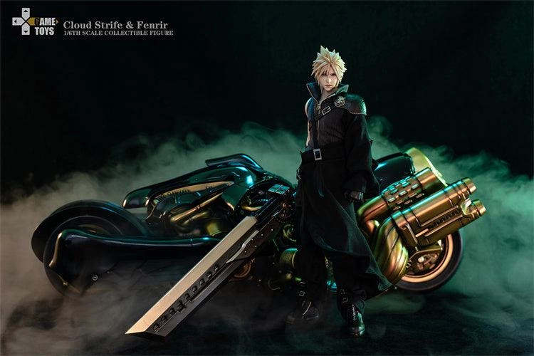 Manga Character Chibi Creation 1:6 Cloud Strife AC Version & Fenrir Motorcycle Deluxe Set Action Figure