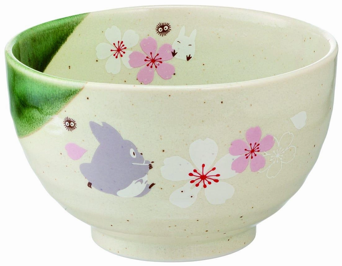 Movie Creation Cute Mascot My Neighbour Totoro: Totoro Traditional Japanese Bowl (Sakura/Cherry Blossom)