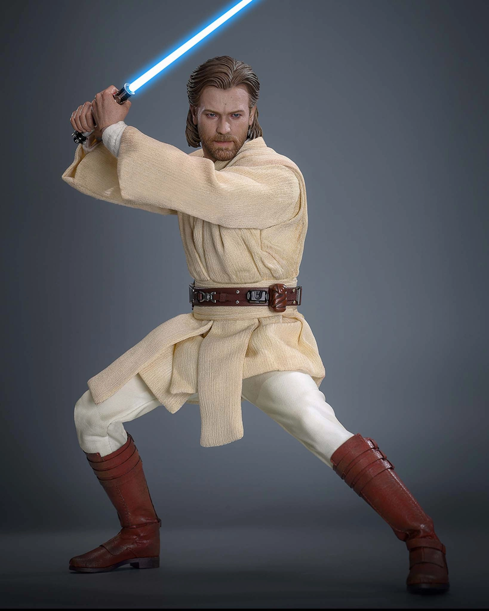 Themed Exhibit Preorder! Hot Toys MMS808 Star Wars: Attack Of The Clones 1/6th scale Obi-Wan Kenobi Collectible Figure