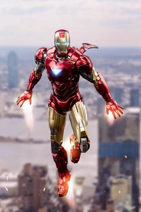 ZD Toys Iron Man Mark 6 1:10 Scale Collectible Figure (LED Version) Crystal Figure