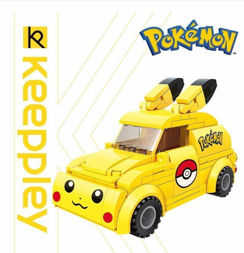 Narrative Display Digital Art Pikachu Racing Car Building Blocks Set