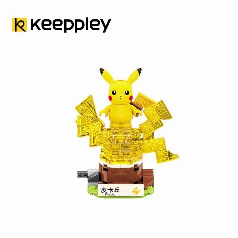 Pikachu with Pokeball Mini Building Blocks Set Chibi Hobby Robot Art