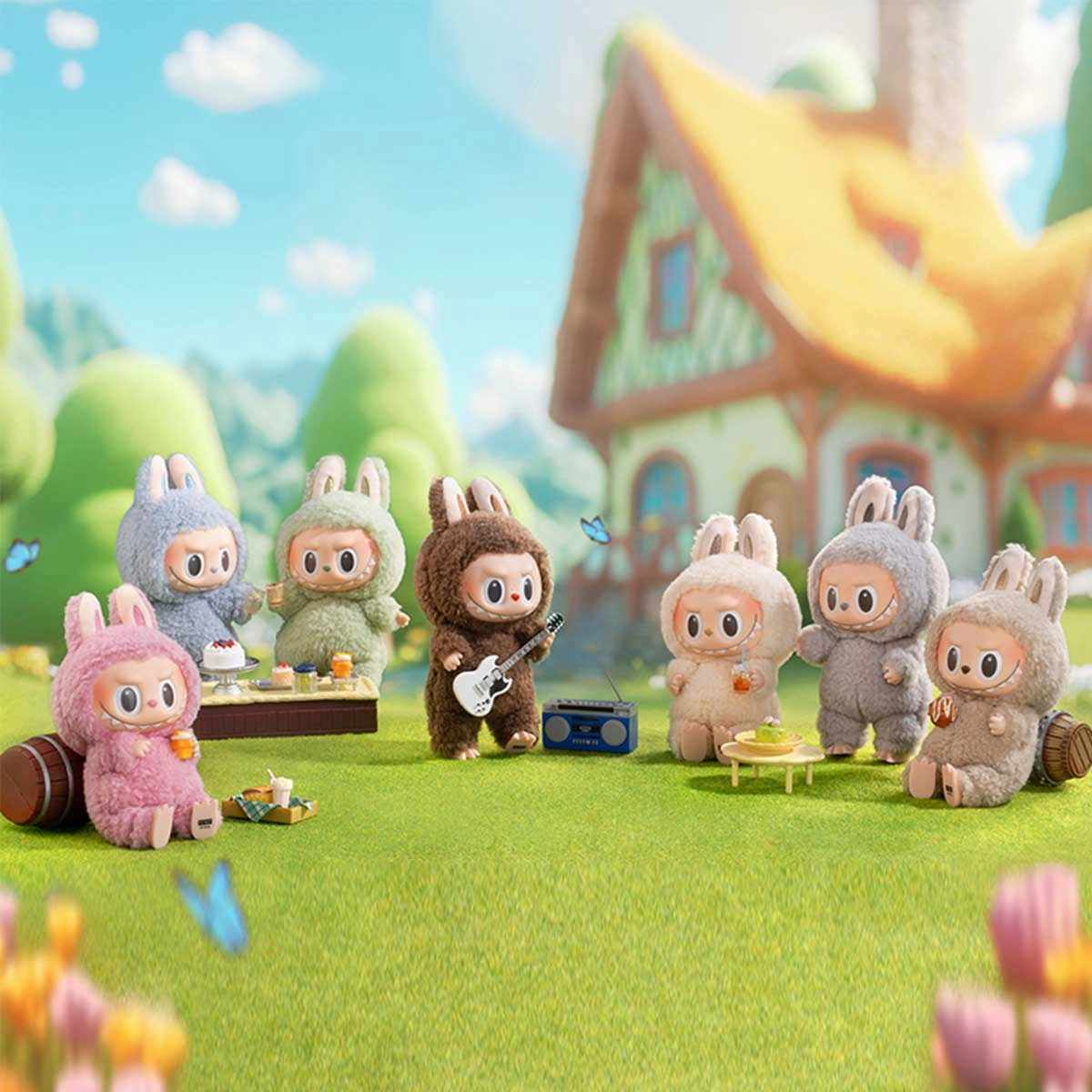 Gaming Figure Diverse Representation POP MART THE MONSTERS LABUBU Tasty Macarons Vinyl Face Blind Box