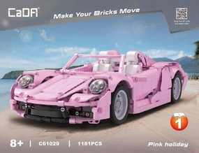 Global Shipping Game Character Pink Holiday Porsche 918 Protoype Building Blocks Set