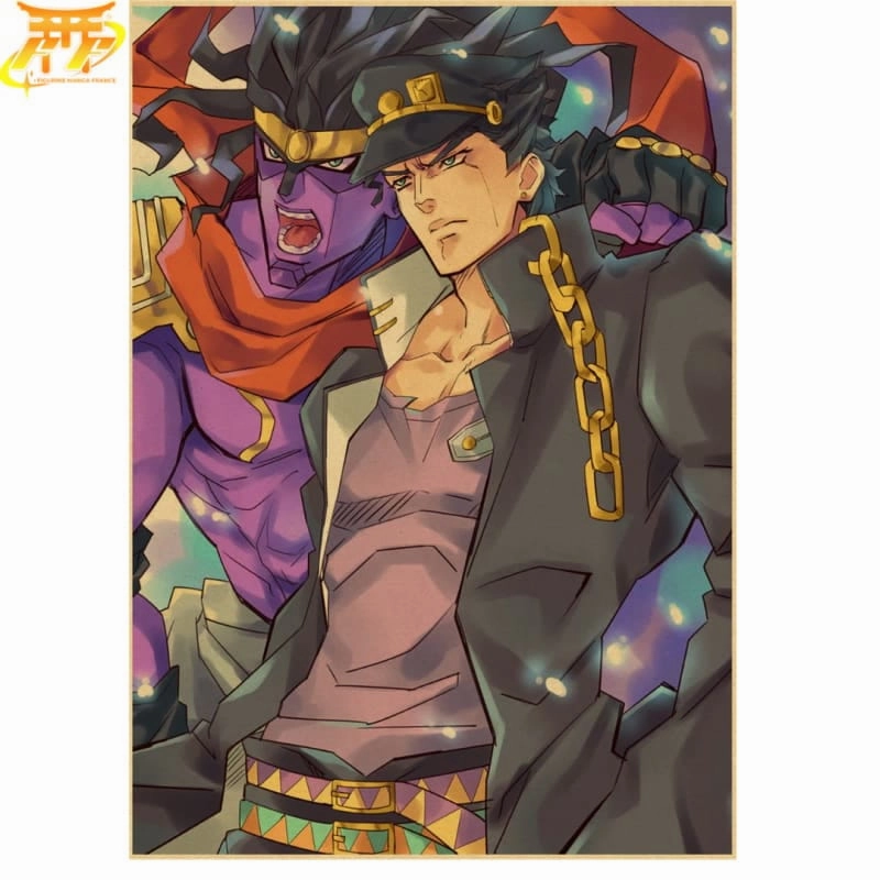 Chibi Statue Poster Jotaro x Star Platinum - Jojo's Bizarre Adventure?