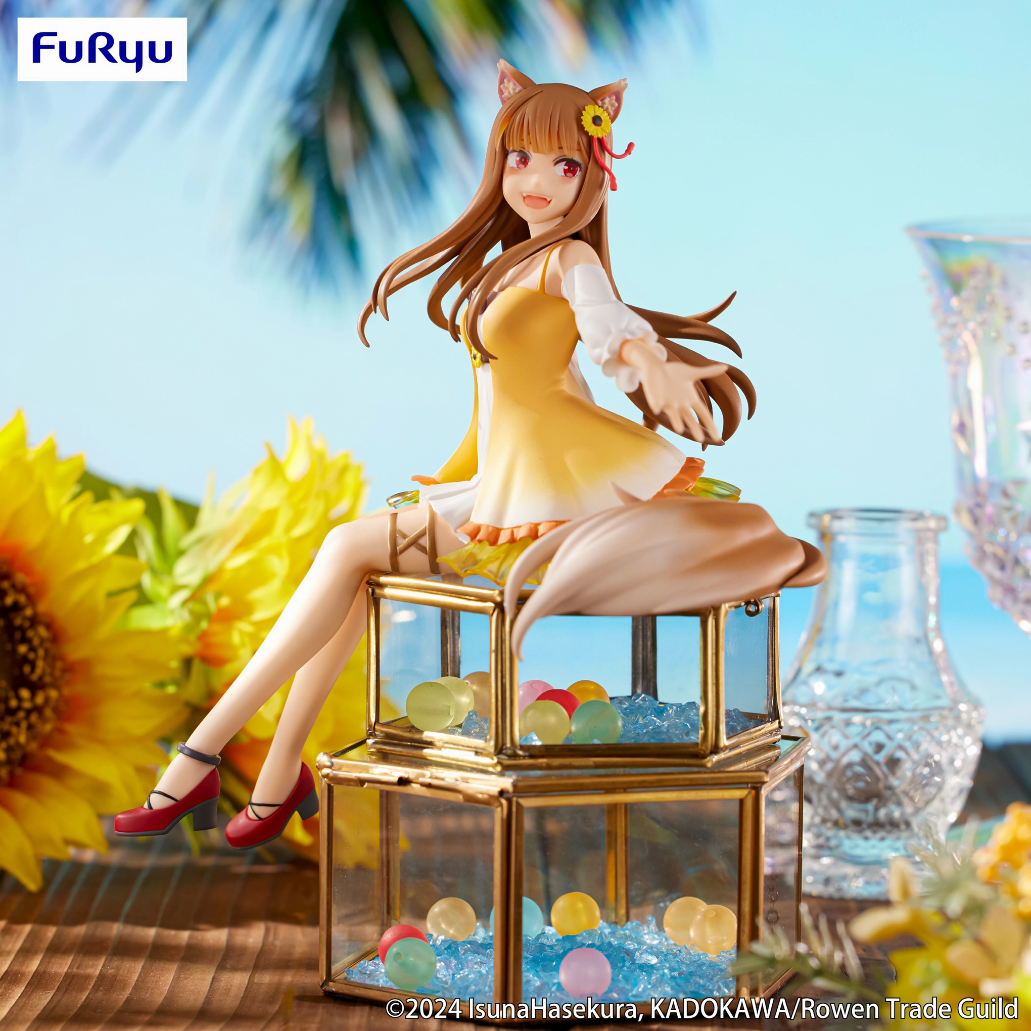 Spice and Wolf: Holo Sunflower Dress Noodle Stopper Prize Figure Battery operated