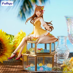 Spice and Wolf: Holo Sunflower Dress Noodle Stopper Prize Figure Battery operated