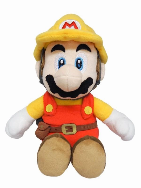 Super Mario Bros.: Mario (Super Mario Maker) 7" Plush app connected Hand Painted