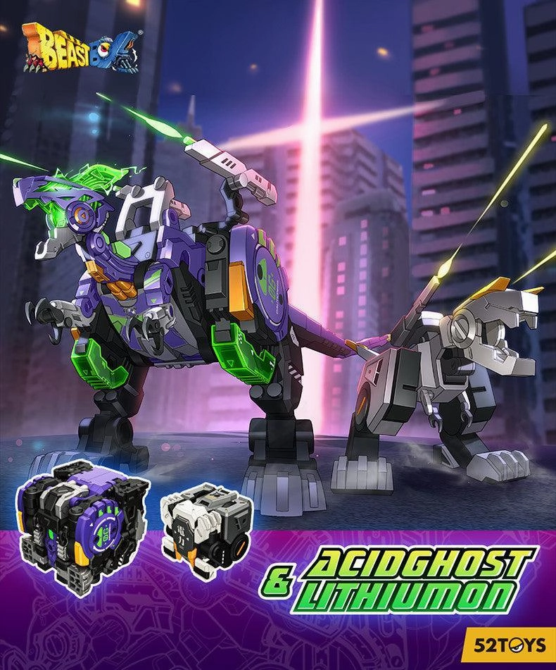 Beastbox BB-46 Acidghost & Lithiumon Combo Set Glow In Dark