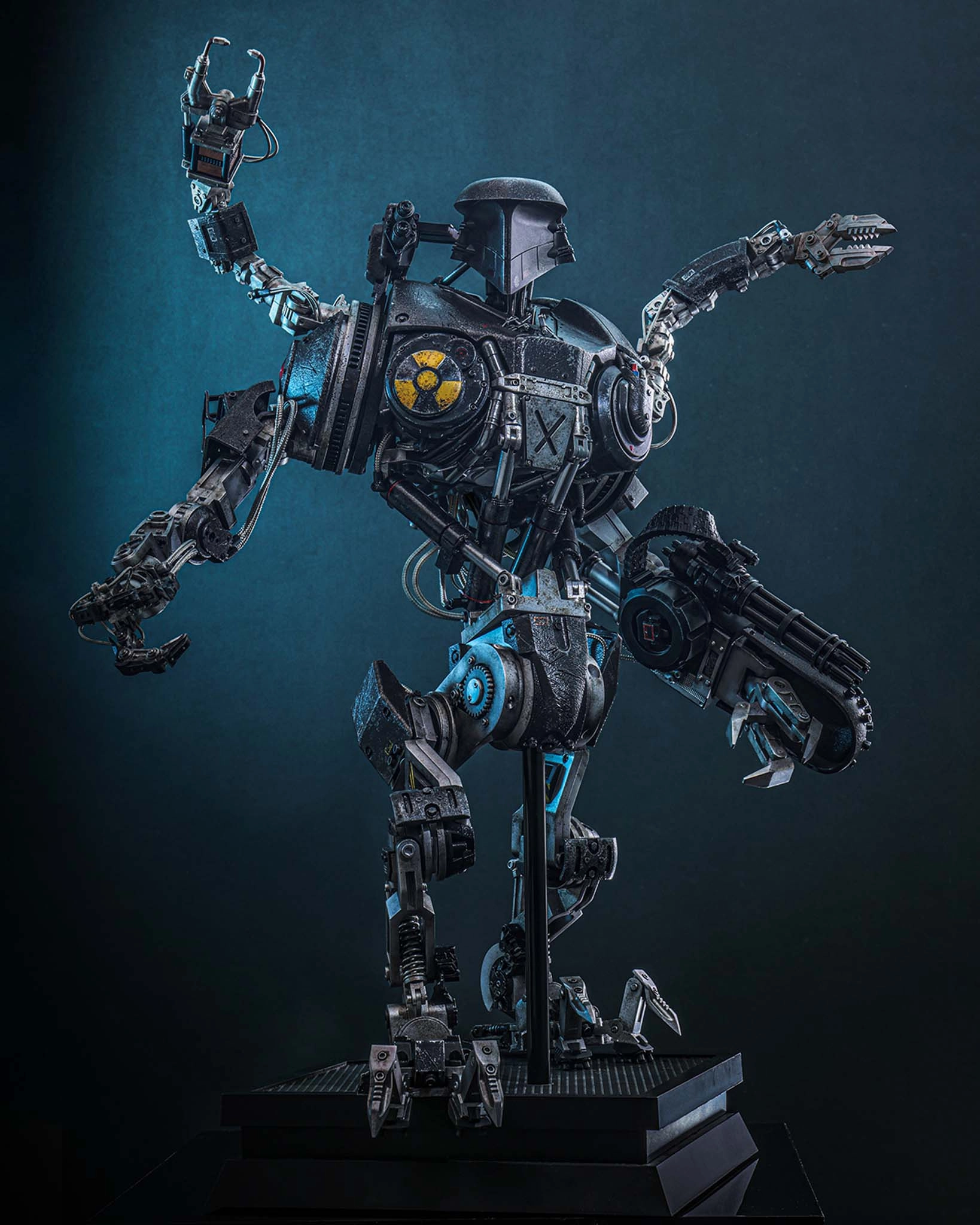 Preorder! Hot Toys MMS828 RoboCop 2 1/6th scale RoboCain Collectible Figure Standard Edition Display Cabinet