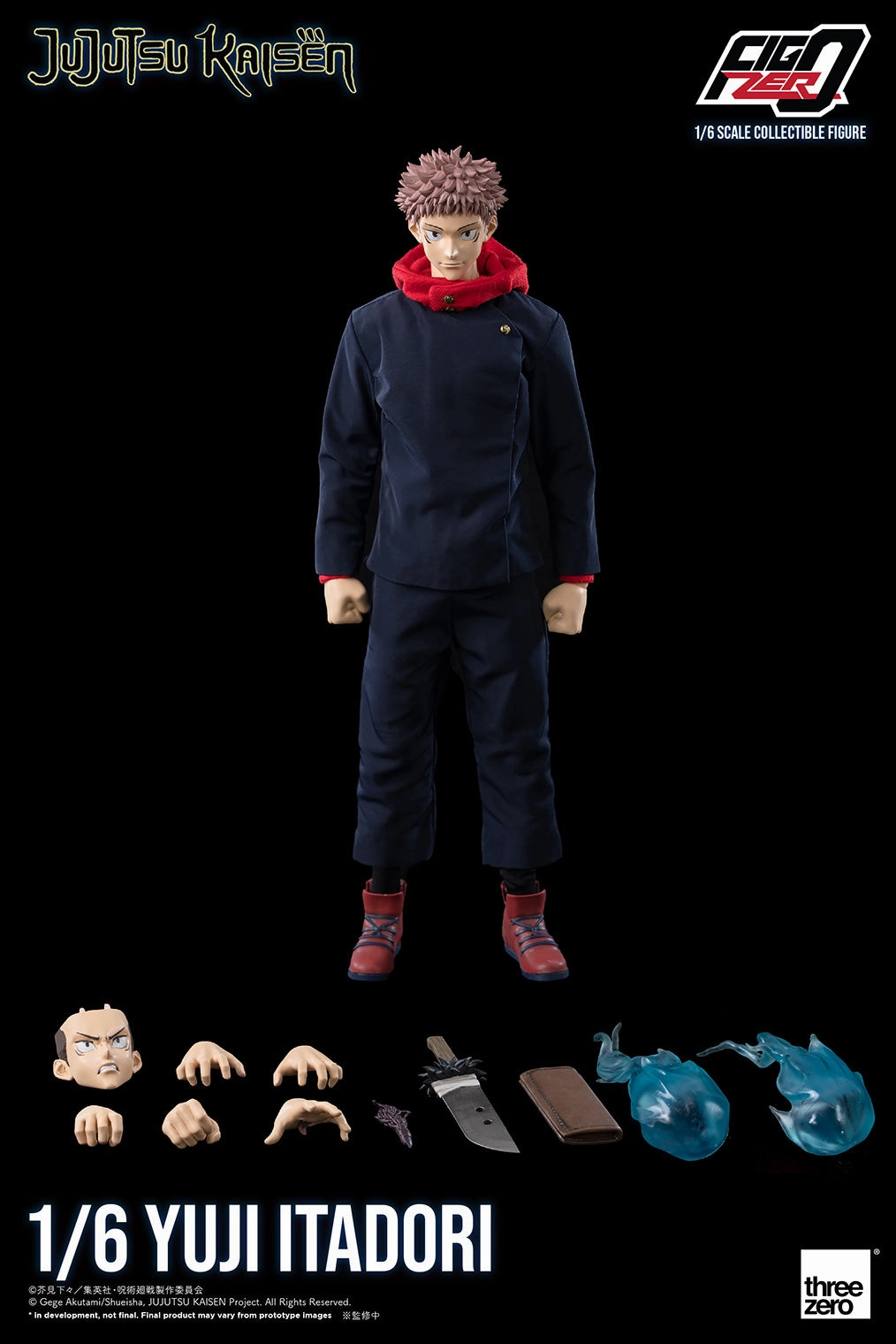 Preorder! Threezero Jujutsu Kaisen FigZero Yuji Itadori 1/6 Scale Collectibles Figure Mathematical Model Fish Replica