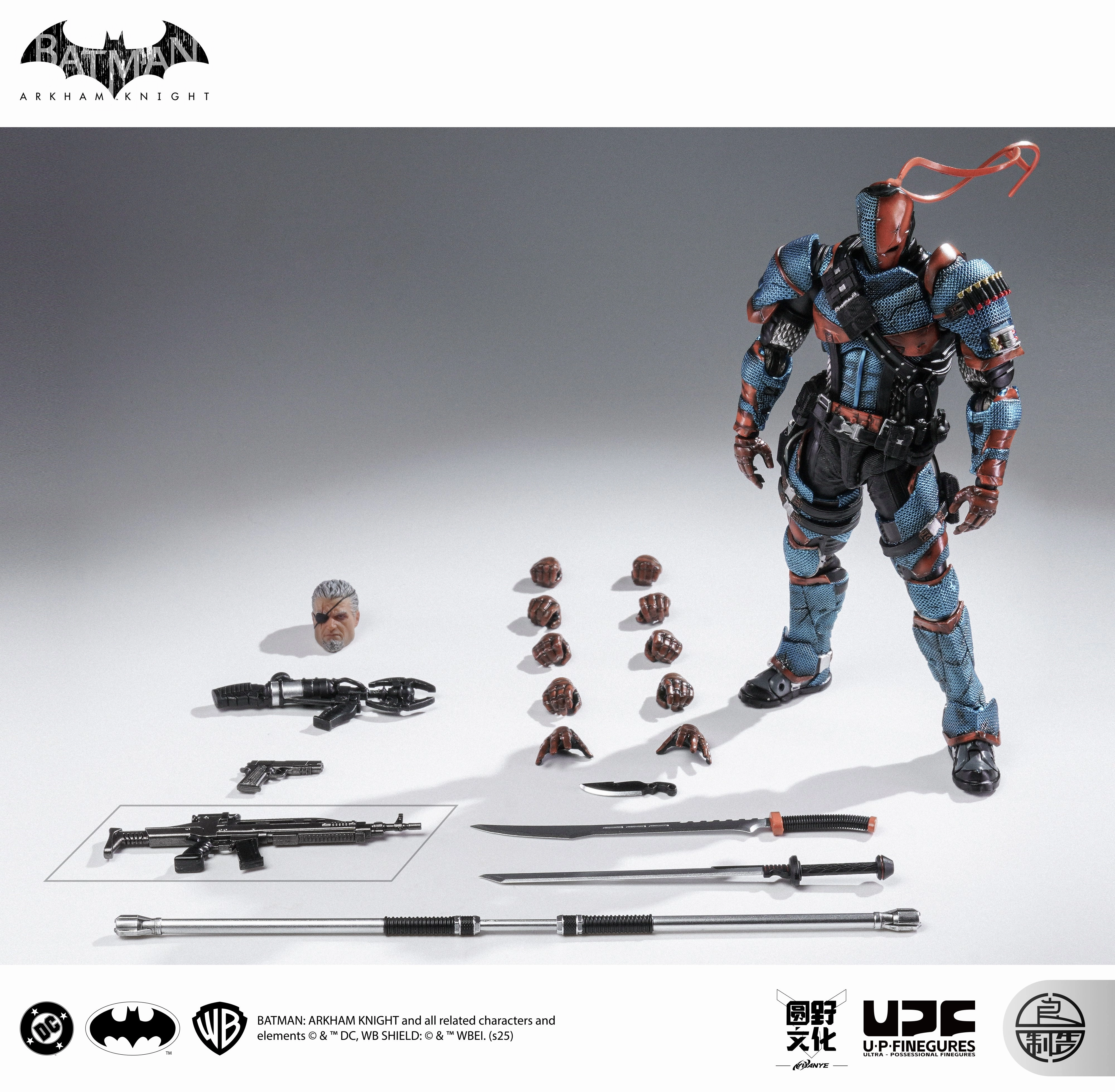 Preorder! U-P-Finegures (LPZZ)???????DC002 Batman Arkham Knight Deathstroke 1/12 scale Action Figure Vinyl Sculpture Action Model