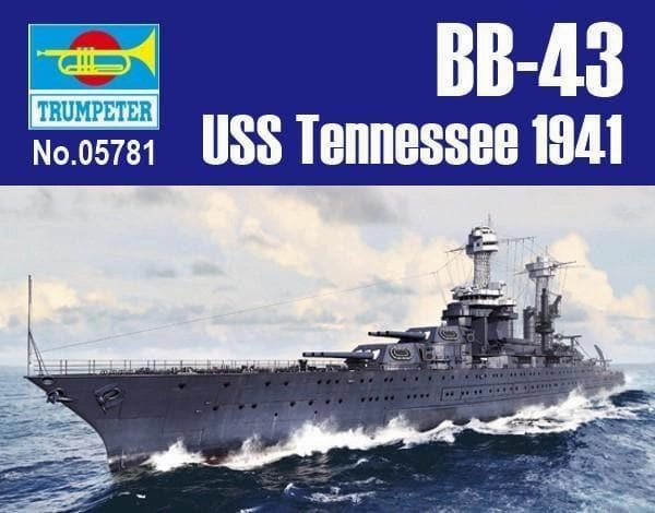 1:700 USS Tennessee BB-43 1941 Warship Assembly Kit Paleontology Model