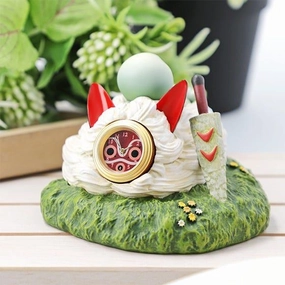 Kids Room CAD Design Princess Mononoke: Upon San's Mask Statue Desk Clock