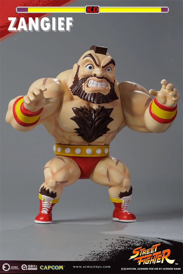 QBitz Street Fighter Series Zangief Soft Vinyl Action Figure Designer Goods Podcast Studio