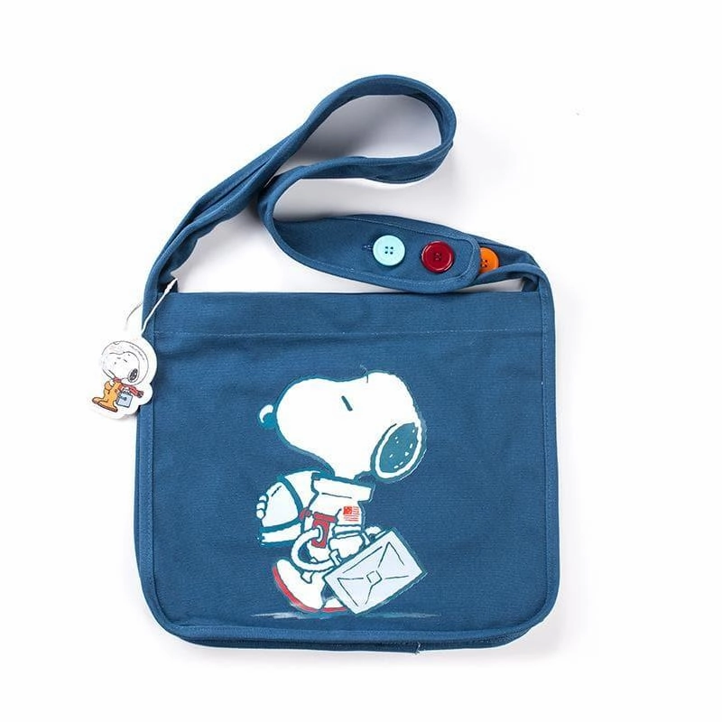 Anime Hobby Stone Statue Snoopy Canvas Messenger Bag