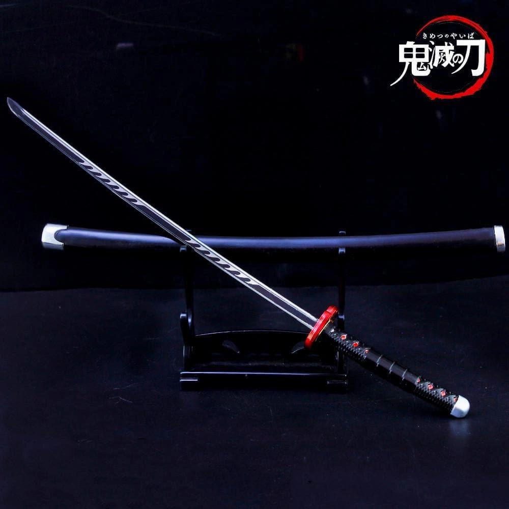 Kamado Tanjiro Nichirin Blade Red Sword Metal Replica Vinyl Statue