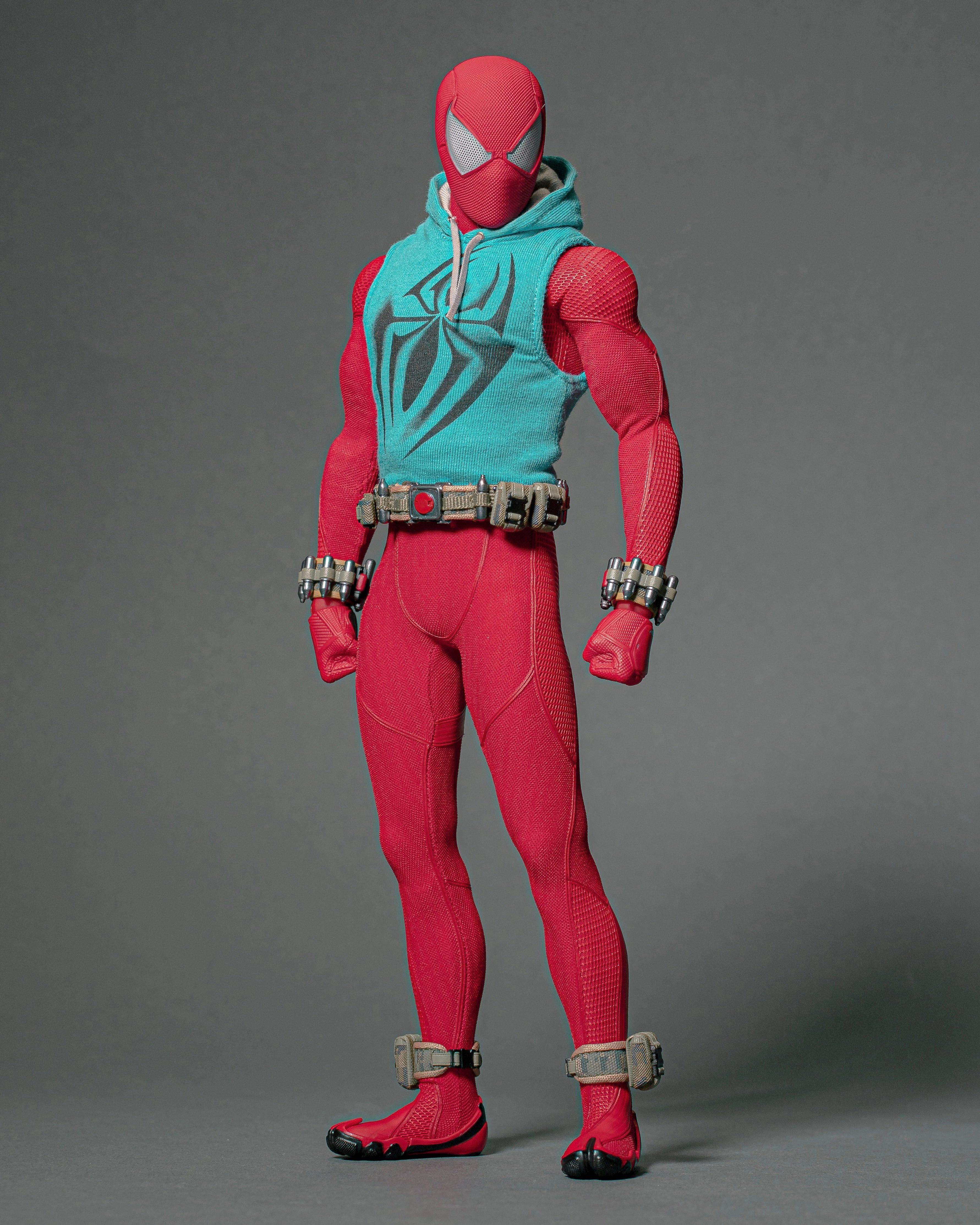 stress relief Art Series Hot Toys VGM34 Spiderman PS4 Scarlet Spider Suit 1/6 Scale Collectibles Figure