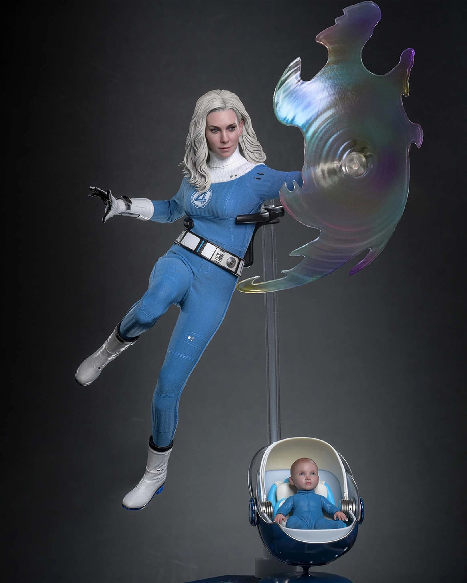 Preorder! Hot Toys MMS824B The Fantastic Four: First Steps 1/6th scale Invisible Woman and H.E.R.B.I.E. Collectible Set Special Edition Miniature Statue promotional item