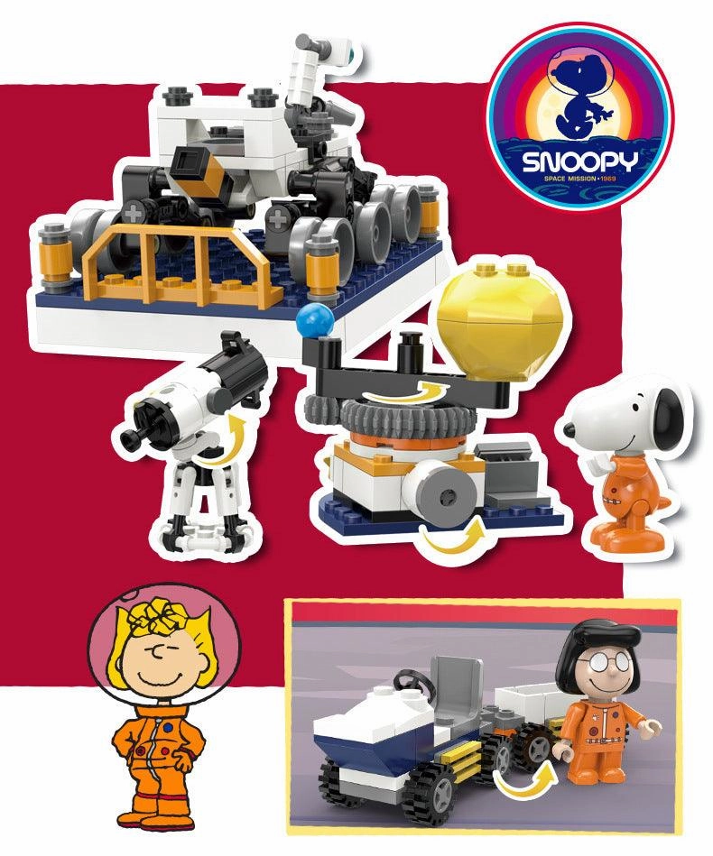 Baroque Figure Brand Collaboration Snoopy Space Lunar Traveler Building Blocks Set