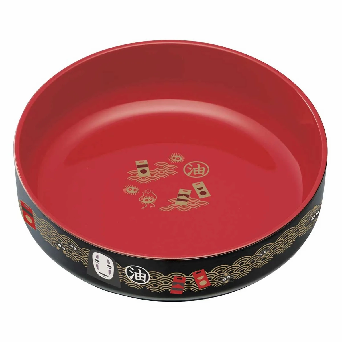 PVC Showcase Miniature Figure Spirited Away: No Face Traditional Japanese Lacquerware Snack Bowl