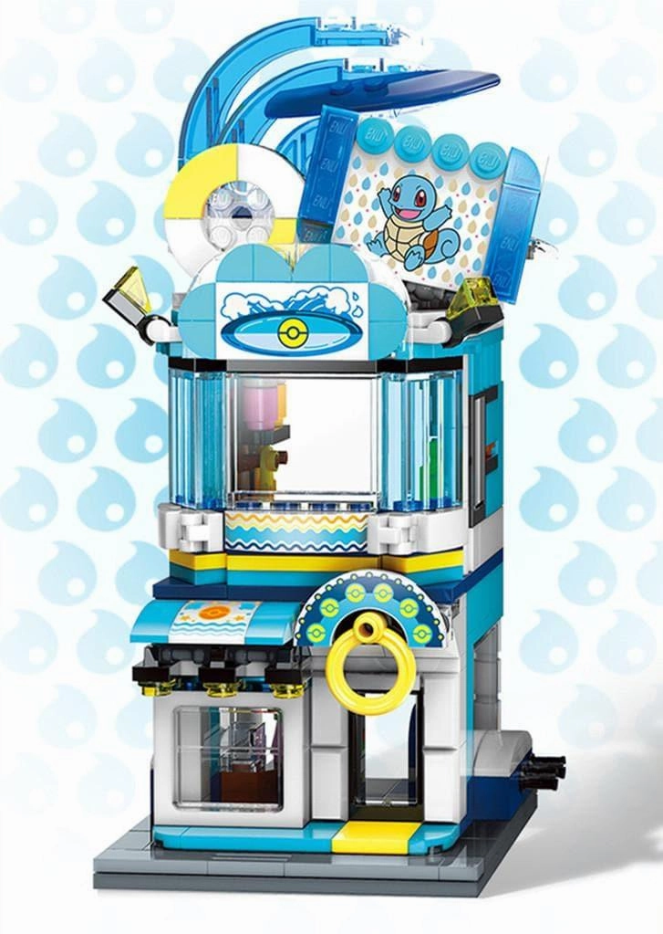 Fast shipping Squirtle Surfing Equipment Shop Street Scene Building Blocks Set