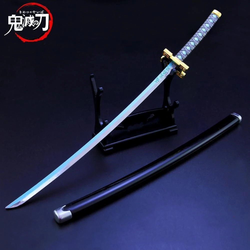 Muichiro Tokito Nichirin Blade Sword Metal Replica Bookshelf Accent Action Collection