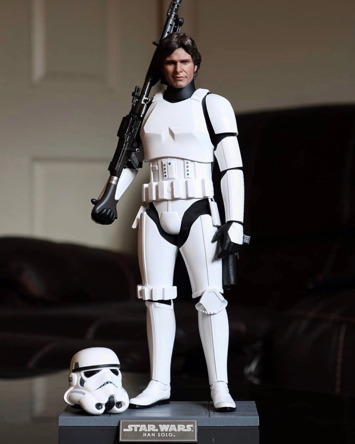 Custom Figure Hot toys MMS418 Star Wars A New Hope Han Solo Stormtrooper Disguise Version