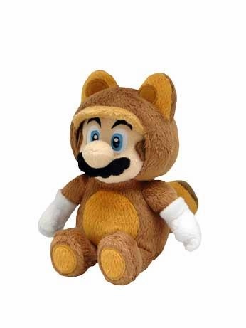 Super Mario Bros: Tanooki Mario 9" All Star Collection Plush Realistic Sculpture