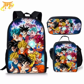 SoftenedEdges Star Mood Cartable avec Trousse et Sacoche Goku's Transformations - Dragon Ball Z?