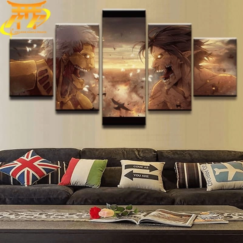 Tableau combat Titan assaillant Vs Titans Cuirrass?? - Attaque des Titans? Universal Theme Luxury Gift