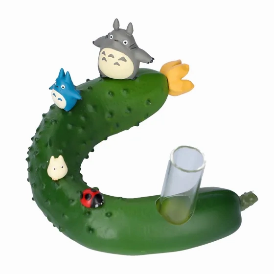 Miniature Piece My Neighbour Totoro: Totoro and Vegetable Single Vase (Cucumber)